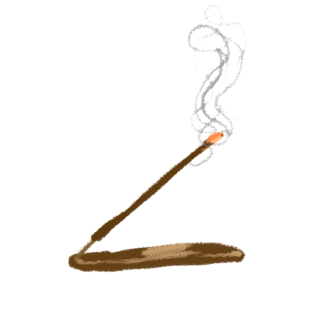 drawing of incense